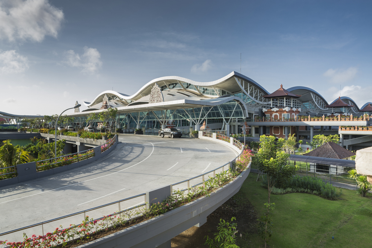 I Gusti Ngurah Rai International Airport (DPS) terminal building in Bali